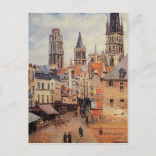 Cartão Postal Rue de l'epicerie em Rouen, em uma manhã de Cinza