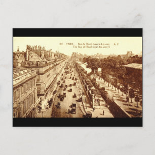 Cartão Postal Rue de Rivoli, Paris 1910 Vintage