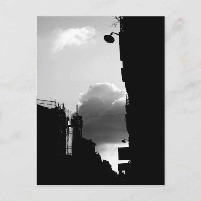 Cartão Postal Rue Gassendi Paris Black White Fotografia (Frente)