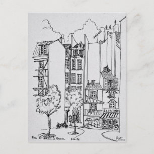 Cartão Postal Rue Santo-Julien-le-Pauvre   Paris, França