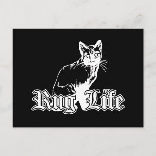 Cartão Postal Rug Life - Gato Gangsta