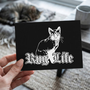 Cartão Postal Rug Life - Gato Gangsta