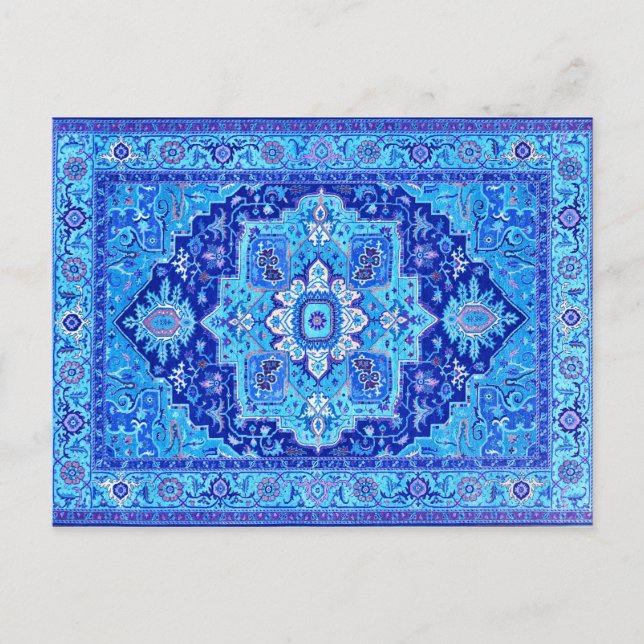 Cartão Postal RUG PERSA - Azul (Frente)