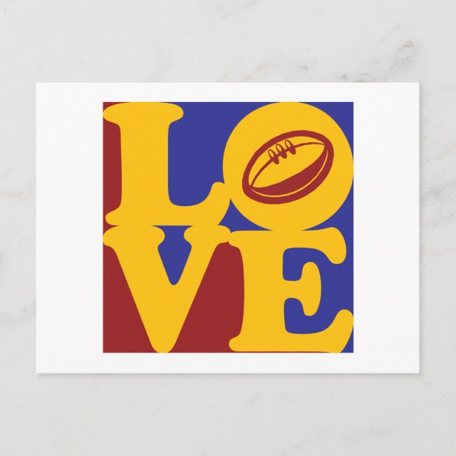 Cartão Postal Rugby Love (Frente)