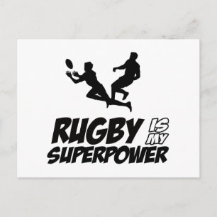 Cartão Postal Rugby meu super poder