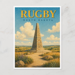 Cartão Postal Rugby North Dakota Centro Geográfico GeoSaga