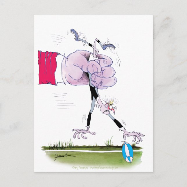 Cartão Postal rugby tumble, tony fernandes (Frente)
