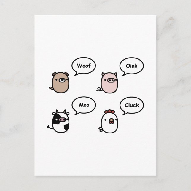 Cartão Postal Ruídos Animais (Frente)