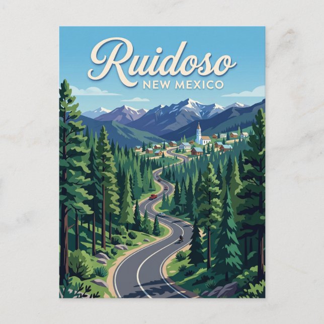 Cartão Postal Ruidoso EUA (Frente)