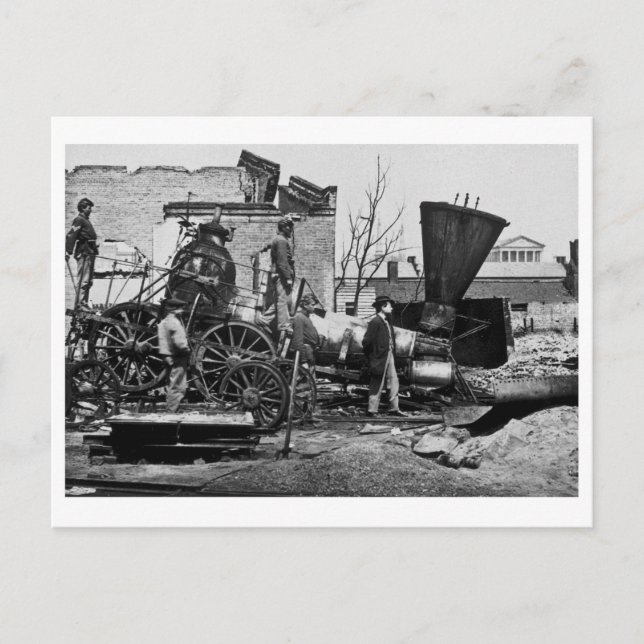 Cartão Postal Ruínas da RR Richmond & Petersburg Richmond VA (Frente)