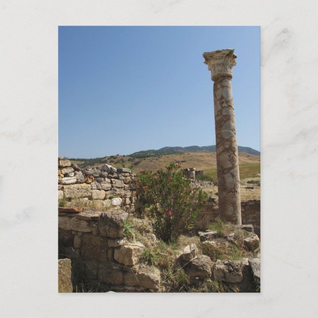 Cartão Postal Ruínas de HIERAPOLIS antigo. (Frente)