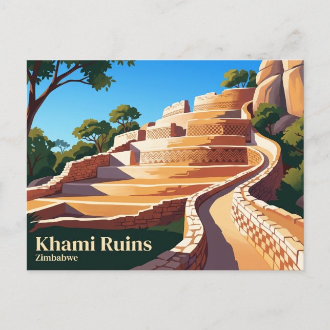 Cartão Postal Ruínas de Khami Zimbabwe (Frente)