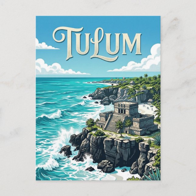 Cartão Postal Ruínas de Tulum (Frente)