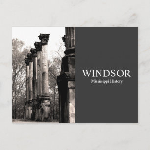 Cartão Postal Ruínas de Windsor - História do Mississippi