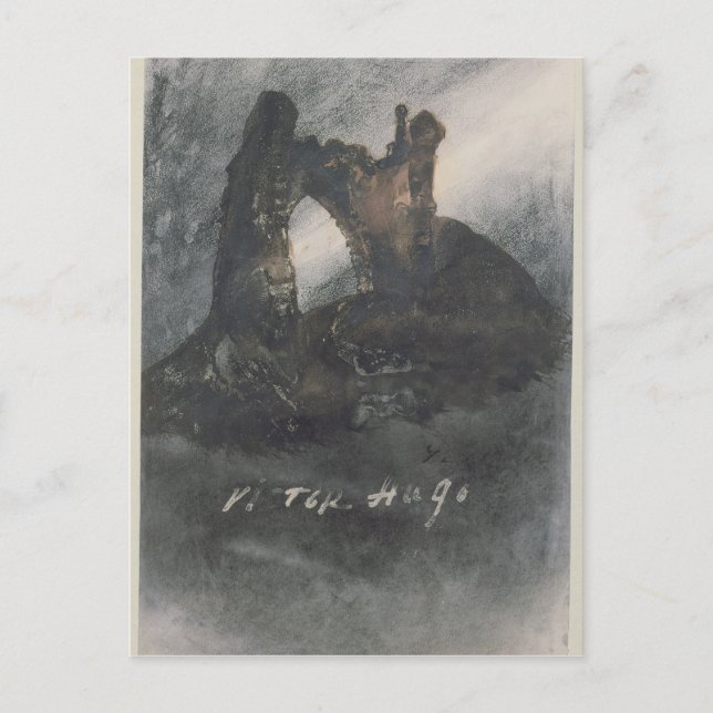 Cartão Postal Ruínas em Groz-Nez, Jersey, ou no arco (Frente)