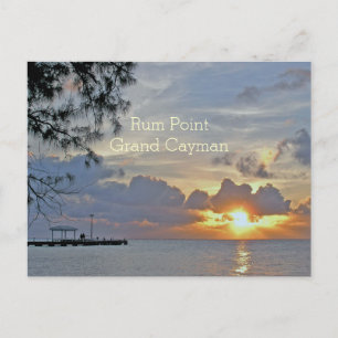 CARTÃO POSTAL RUM POINT PIER (GRAND CAYMAN) "BEAUTIFUL SUNSET"