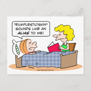Cartão Postal rumplestiltskin soa como apelido de criança