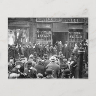 Cartão Postal Run on East Side Bank, NYC, 1912