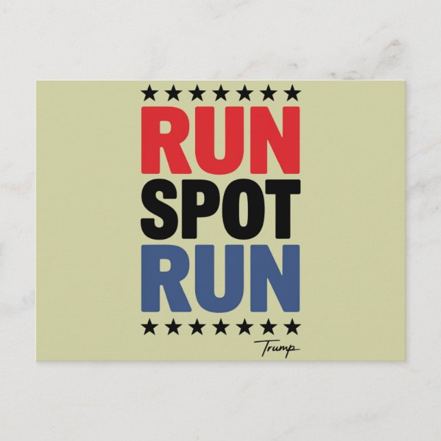 Cartão Postal Run Spot Run Trump 2024 (Frente)