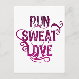 Cartão Postal Run Sweat Love
