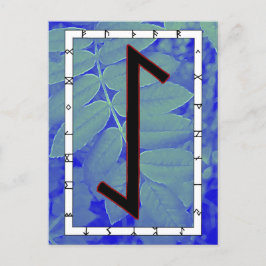 Cartão Postal Rune Eihwaz - Cartão-postal de Perseverança Centra