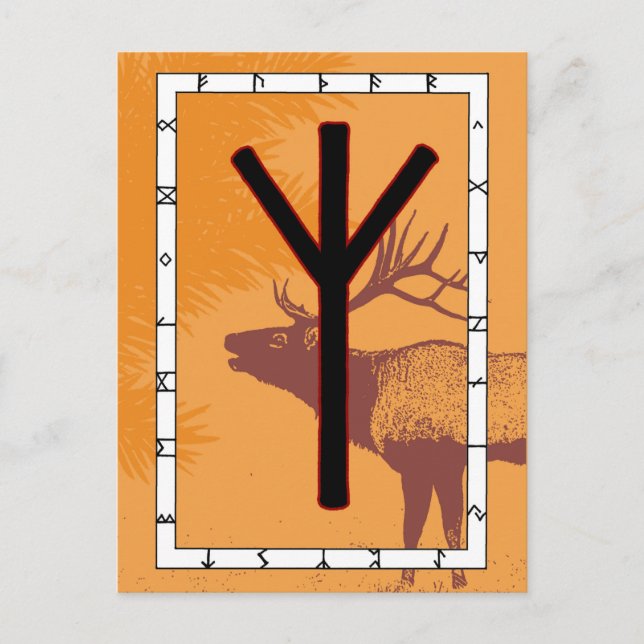 Cartão Postal Rune Elhaz - Cartão-postal de proteção (Frente)