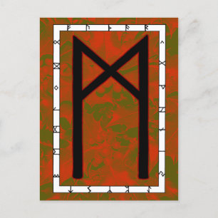 Cartão Postal Rune Mannaz - Humanidade