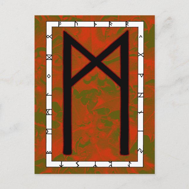 Cartão Postal Rune Mannaz - Humanidade (Frente)