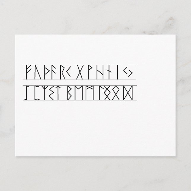Cartão Postal Runes Elder Futhark (Frente)