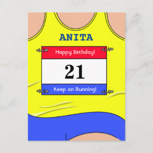 Cartão Postal Runner Yellow