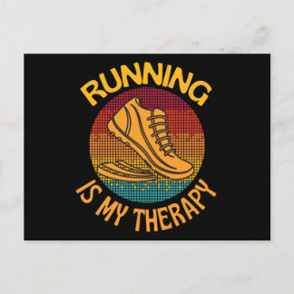 Cartão Postal Running Is My Therapy