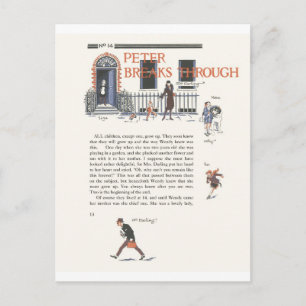Cartão Postal Rupturas de Peter completamente, imagem do vintage