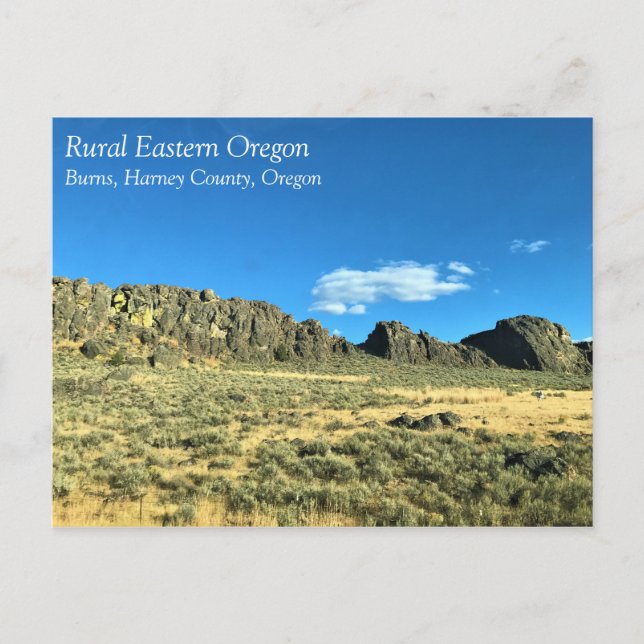 Cartão Postal Rural Harney County, Burns, Oregon Canvas Print Po (Frente)