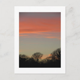 Cartão Postal Rural Sunset (Winter): Cheshire, Inglaterra