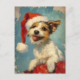 Cartão Postal Russel Terrier Christmas