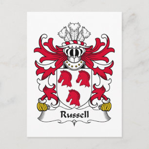 Cartão Postal Russell Family Crest