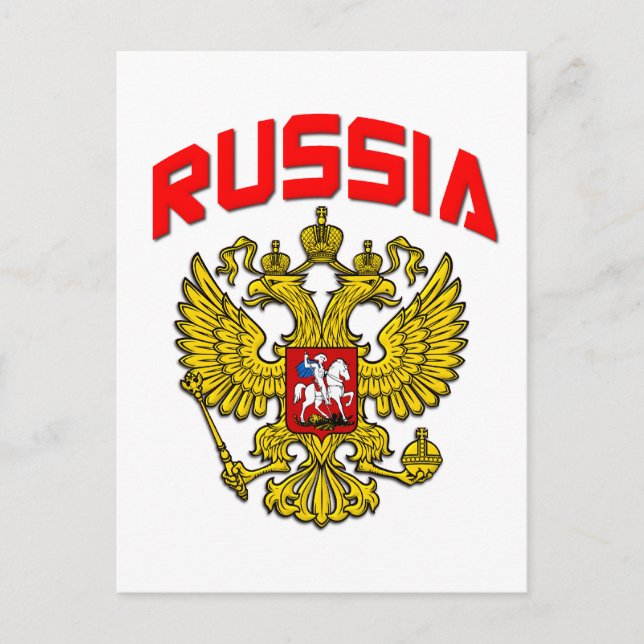 Cartão Postal Rússia Crest (Frente)