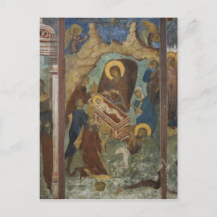 Cartão Postal Rússia, Yaroslavl, afresco na Catedral de St. 2