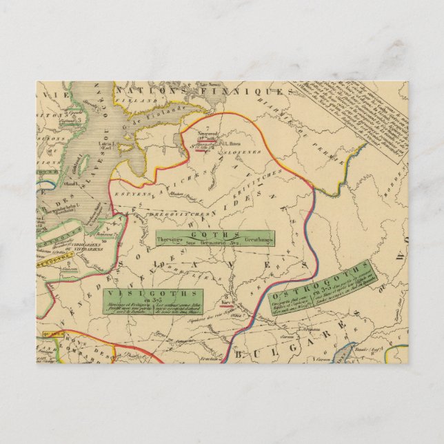 Cartão Postal Russie, Suede, Norueguês (Frente)