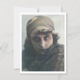 Cartão Postal Russo Silent Film Star 1910