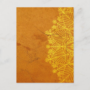 Cartão Postal Rust Mandala Zen Espírito De Mente Russo
