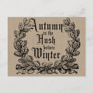Cartão Postal Rustic Autumn Harvest Sayings