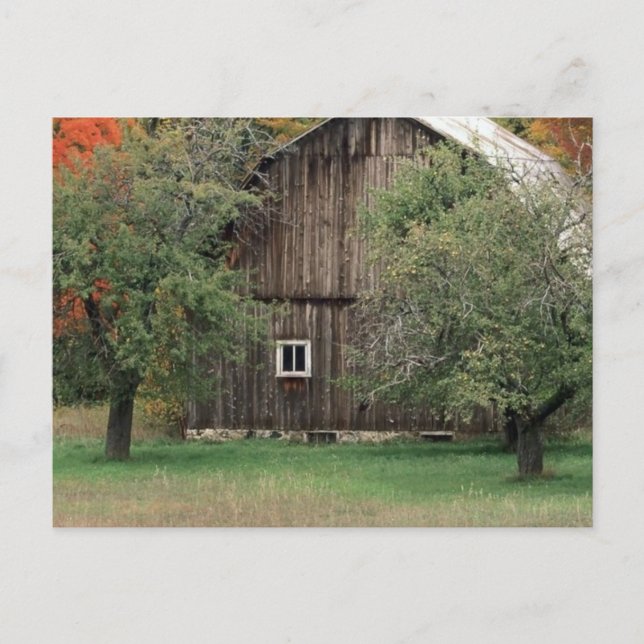 Cartão Postal Rustic Barn em Michigan (Frente)