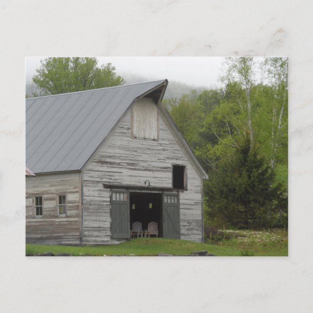 Cartão Postal Rustic Barn - Vermont (Frente)