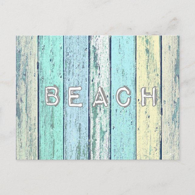 Cartão Postal Rustic Beach Driftwood (Frente)