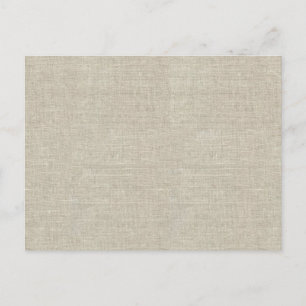 Cartão Postal Rustic Beige Linen Impressa