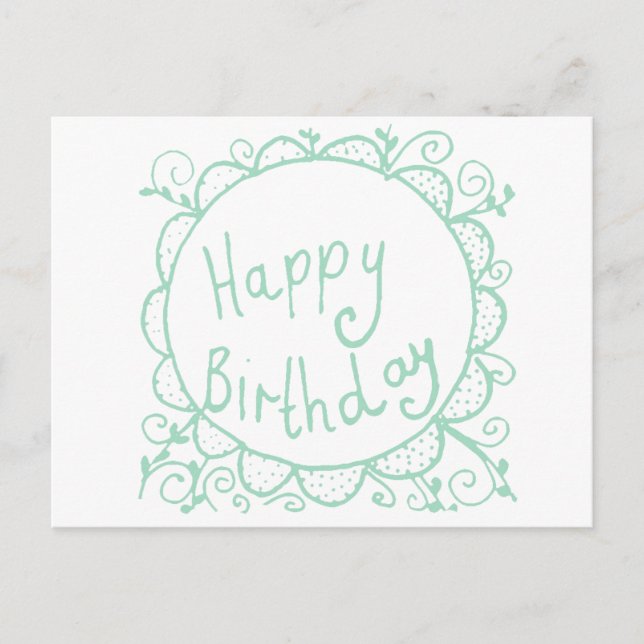 Cartão Postal Rustic Birthday (Frente)