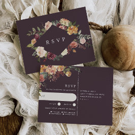 Cartão Postal Rustic Bloom Floral Weding Meal Choice RSVP