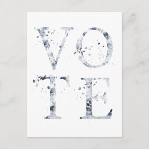 Cartão Postal Rustic Blue Vote