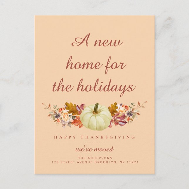 Cartão Postal rustic deixa o anúncio comovente da ação de graças (Frente)